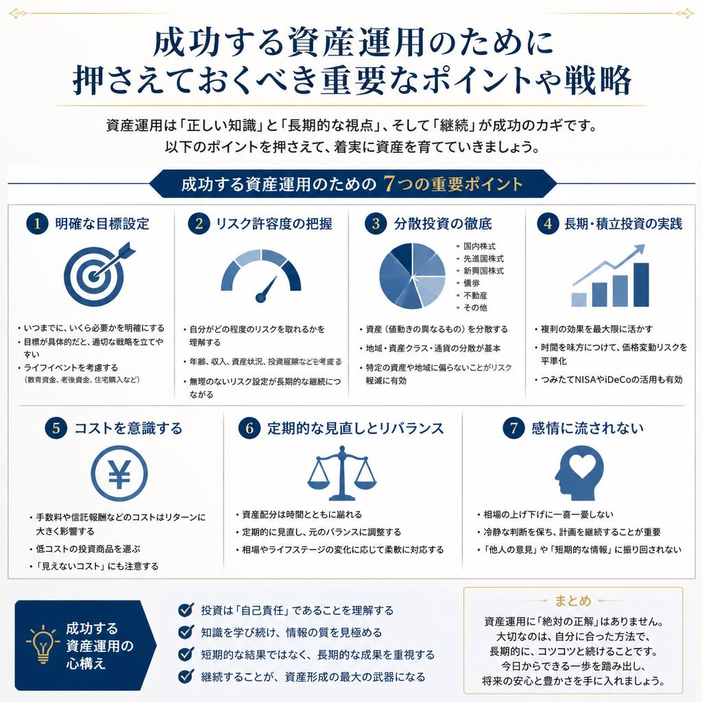 資産運用を成功させるためのポイント